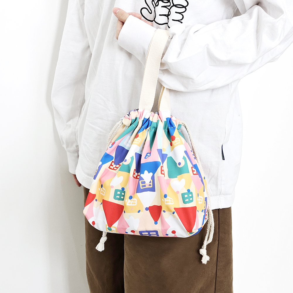 온다온 패턴백 도시락가방 보온보냉 이유식가방 직장인 런치백