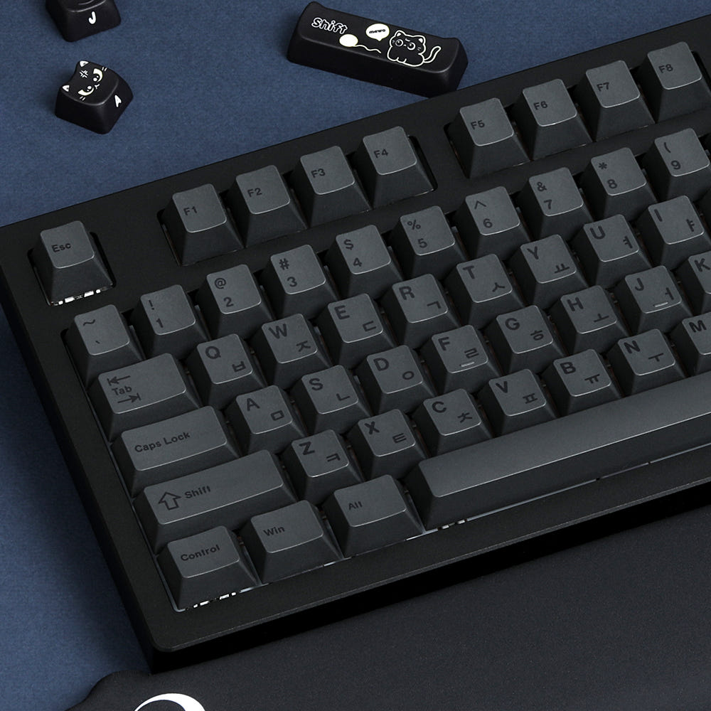 spm Soulcat 고함량 PBT 염료승화 한글 영어 키캡 107키 커스텀키보드 교체용