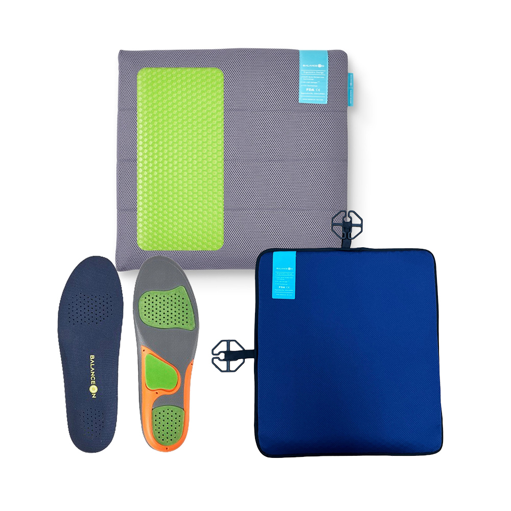 [네이버단독] 밸런스온 직장인 패키지 세트(프리미엄시트 차량용방석 데일리인솔 아치 깔창)