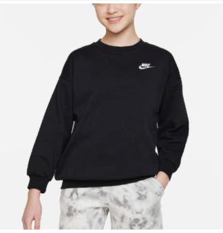 국내매장 나이키 주니어 스포츠 클럽 플리스 오버사이즈 긴팔 맨투맨 FD2923-010
