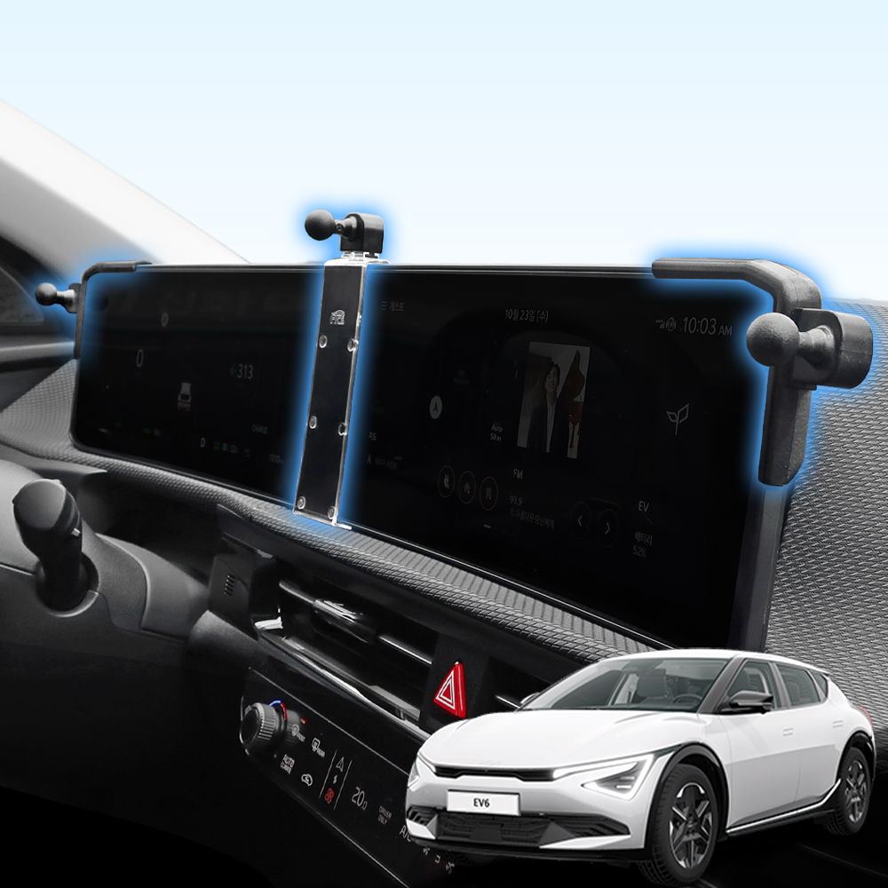 픽스 더 뉴 EV6 1세대 CV1 페이스리프트 신형 (24년식 이후)전용 차량용 핸드폰 거치대 좌측 우측 중앙 마운트 단일 제품 이미지