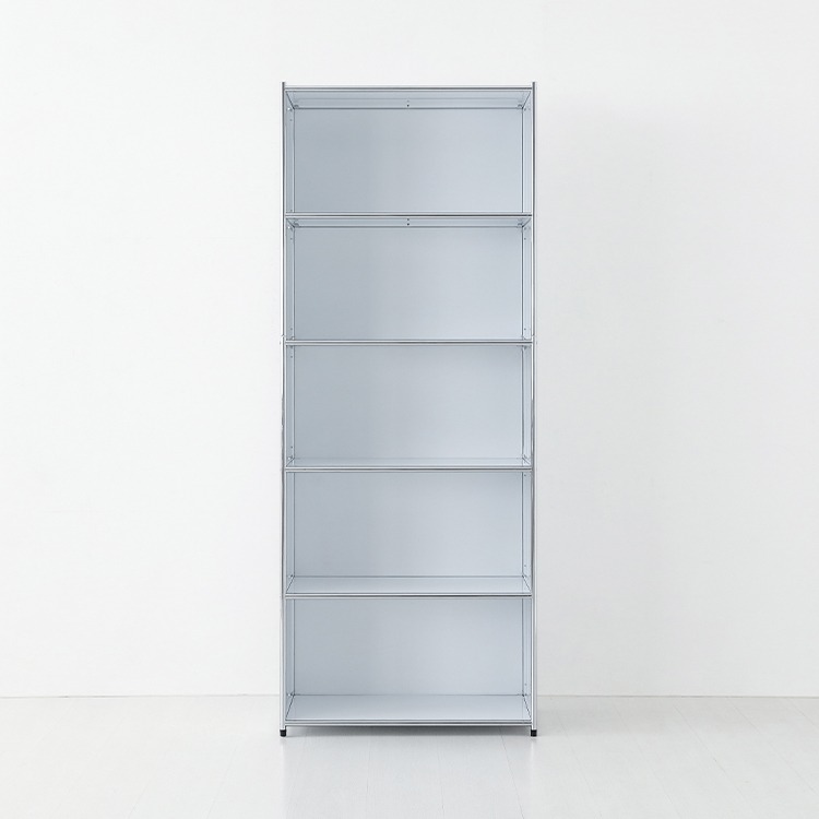 심플리 수납장 BC619 770mmx400mmx1960mm, 5단, 퓨어화이트 0950.8600 - 메인 이미지