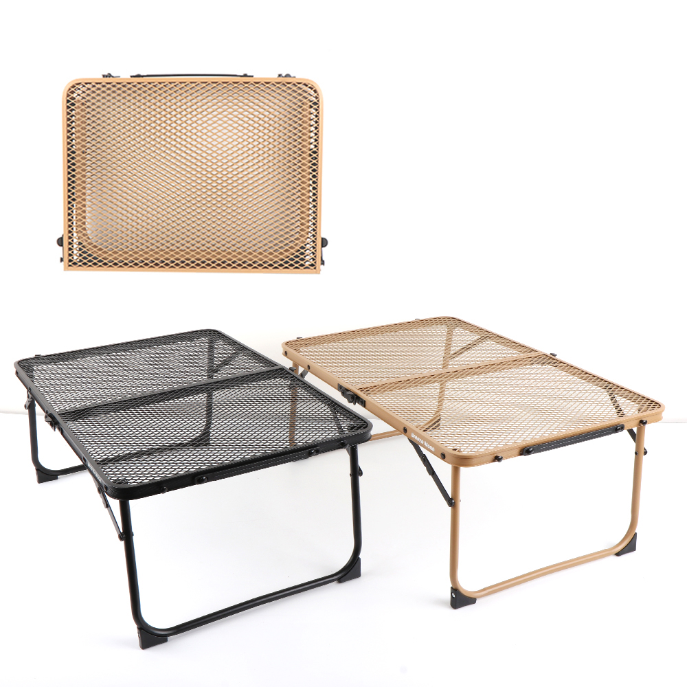 브리즈문 캠핑 메쉬 접이식 테이블 경량 폴딩 백패킹 보조 미니 사이드 휴대용 탁자 식탁