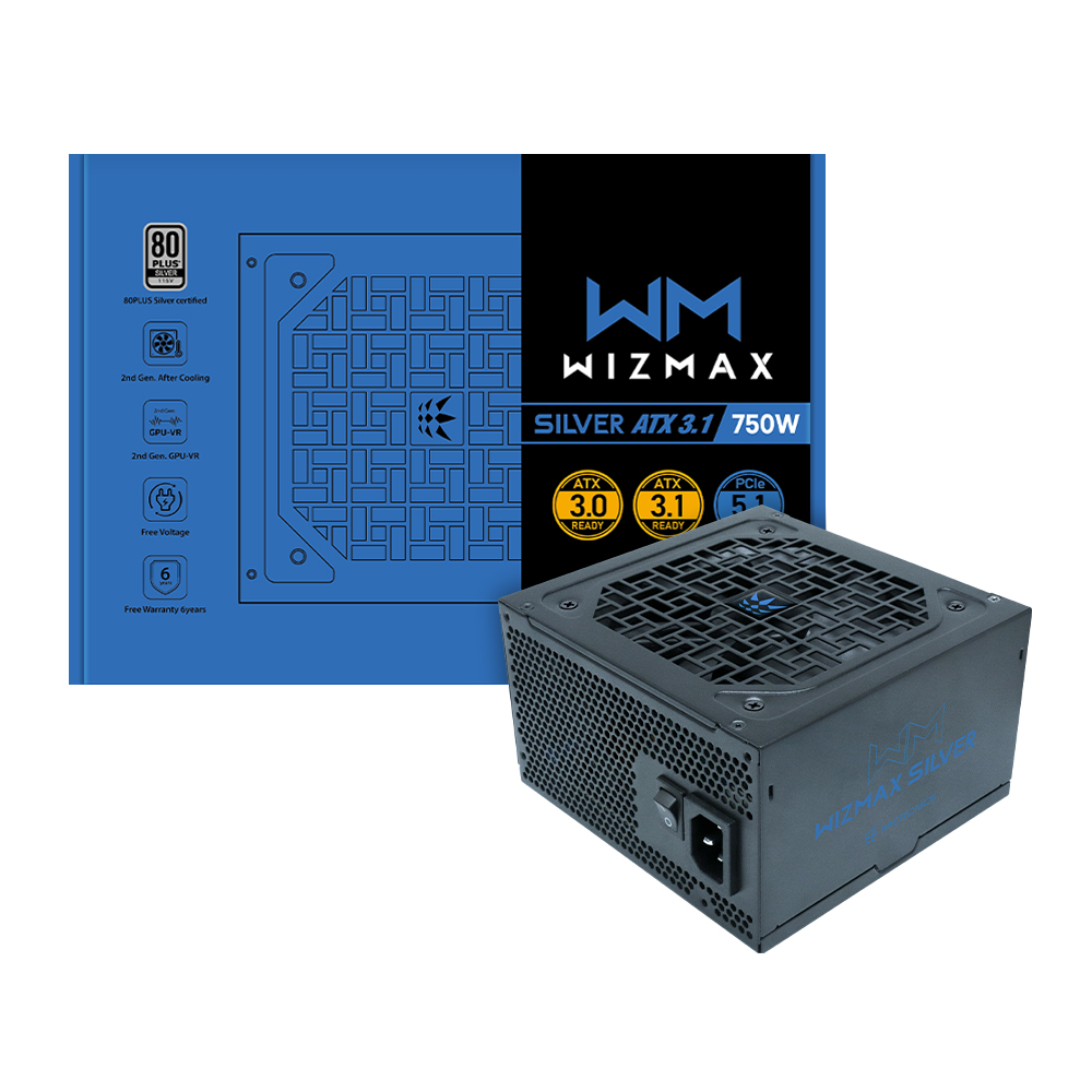 마이크로닉스 WIZMAX 750W 80PLUS실버 ATX3.1 PC 파워 - 메인 이미지