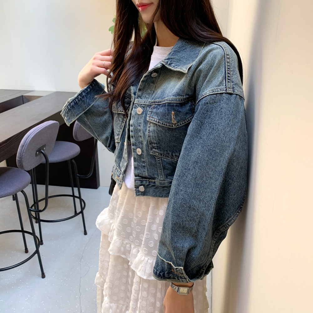 이리카 언발 숏데님 자켓 - 상세 이미지 4