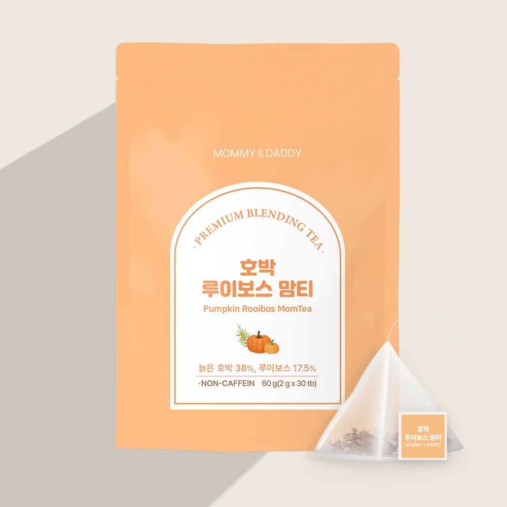 호박차 루이보스티 맘티 친환경 티백 2g x 30티백 30개입, 1개