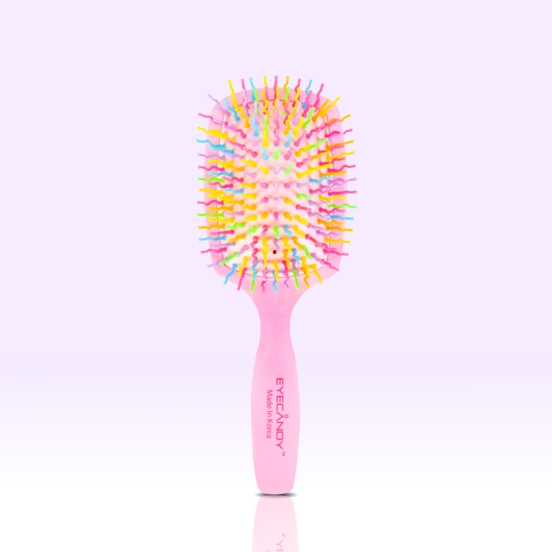 [아이캔디] 레인보우 볼륨 헤어 패들브러쉬+미디엄 브러쉬 2종 세트