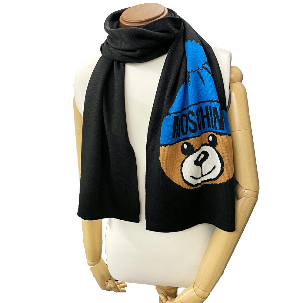 모스키노 MOSCHINO 테디베어 머플러 30635 M212 1016 블랙 이미지 6