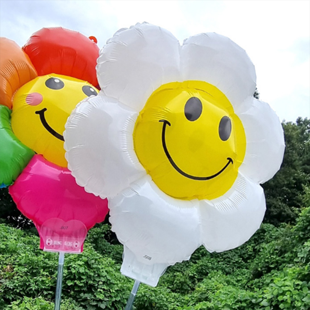 행사 풍선 이벤트 파티 꽃 모양 플라워 데이지 미니 생일 축제 용품 기념일 홍보 개업 - 상품 이미지