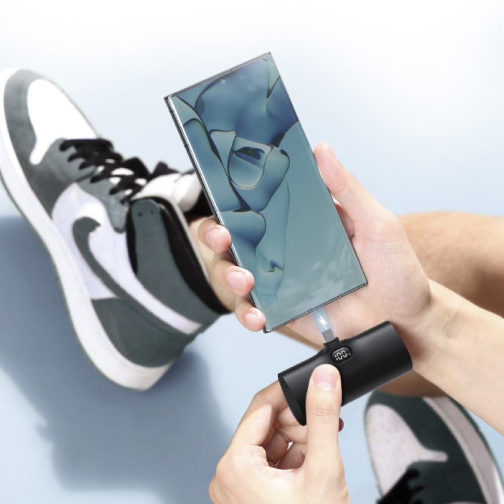 코끼리 5000mAh 보조배터리 미니 고속충전 도킹형 아이폰 C타입 잔량표시 기내반입 - 상세 이미지 2