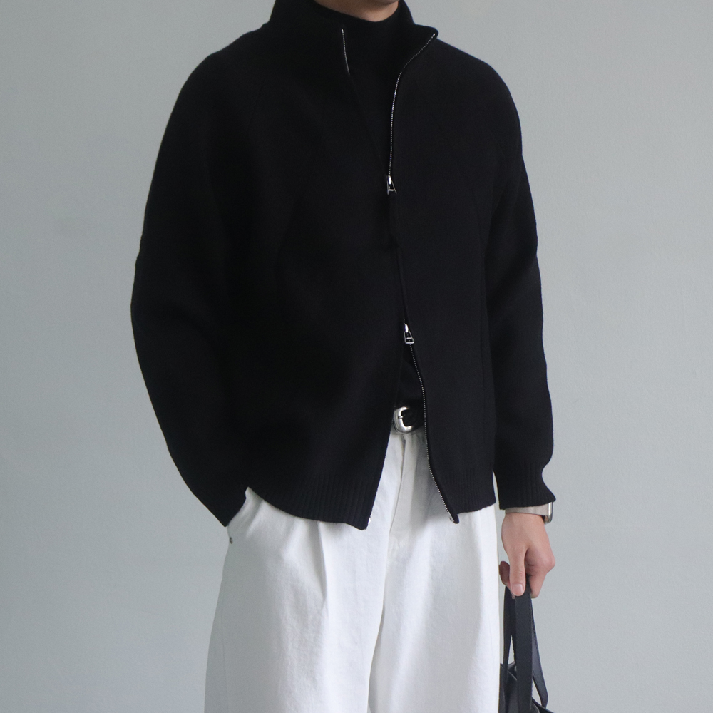 남자 가디건 투웨이 집업 회색 정장 니트 가디건