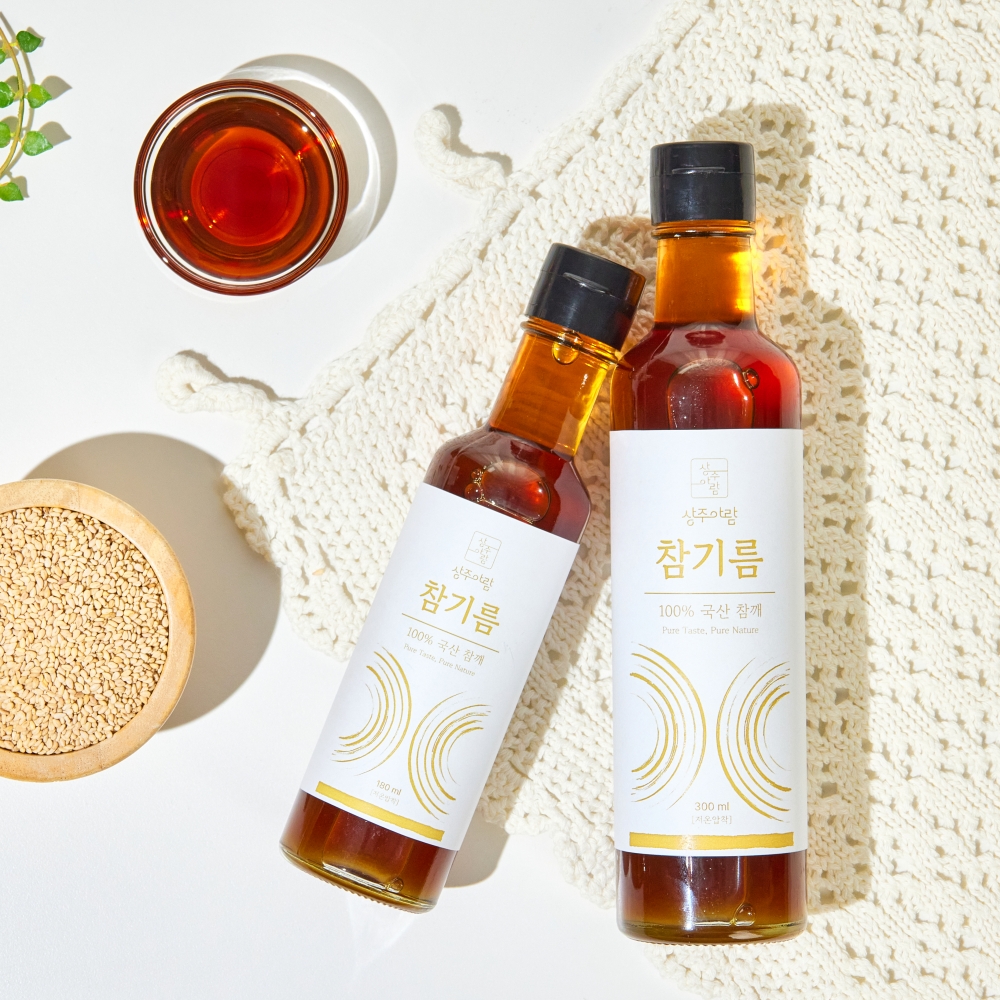 상주아람 국산 저온압착 진한 참기름 300ml - 상품 이미지
