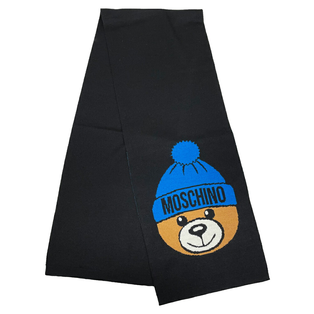 모스키노 MOSCHINO 테디베어 머플러 30635 M212 1016 블랙 - 상세 이미지 2
