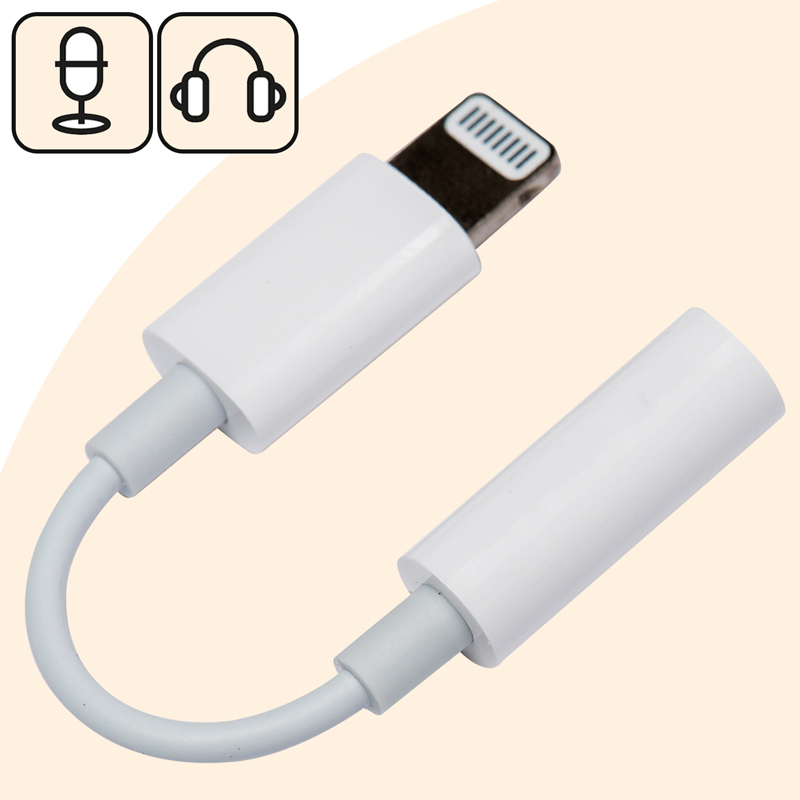 3.5mm 라이트닝 변환 고음질 커넥터 젠더 아이폰 입력 출력 마이크 오디오 지원 어댑터