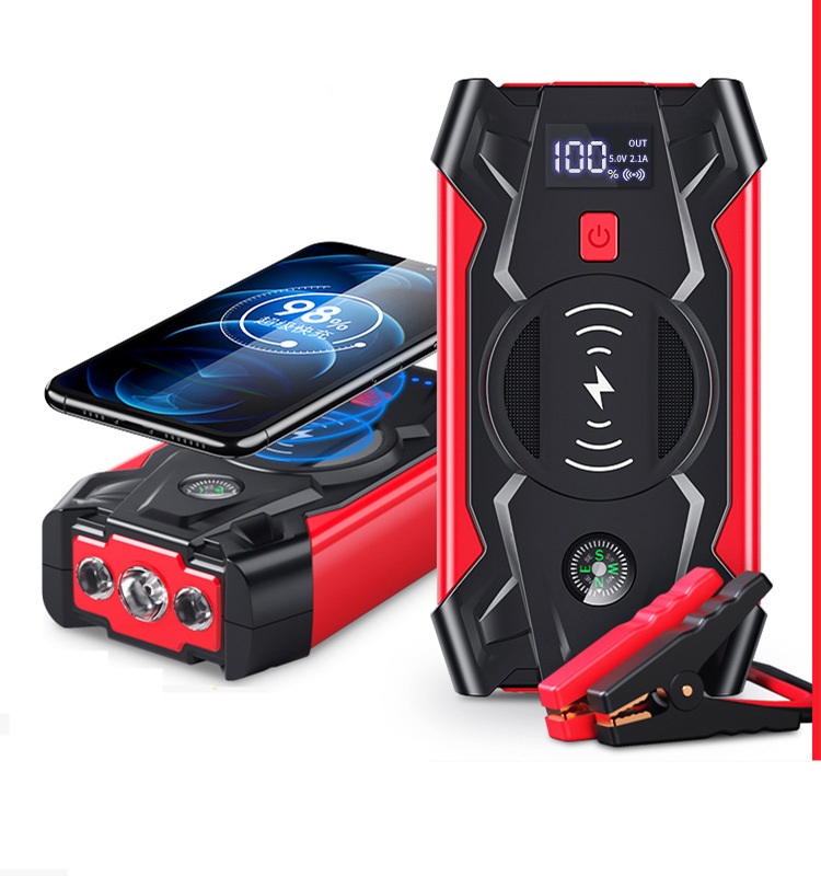 12V 점프스타터 휴대폰 무선충전 기능 39800mAh 타이어 공기압 충전기 세트 - 상세 이미지 5