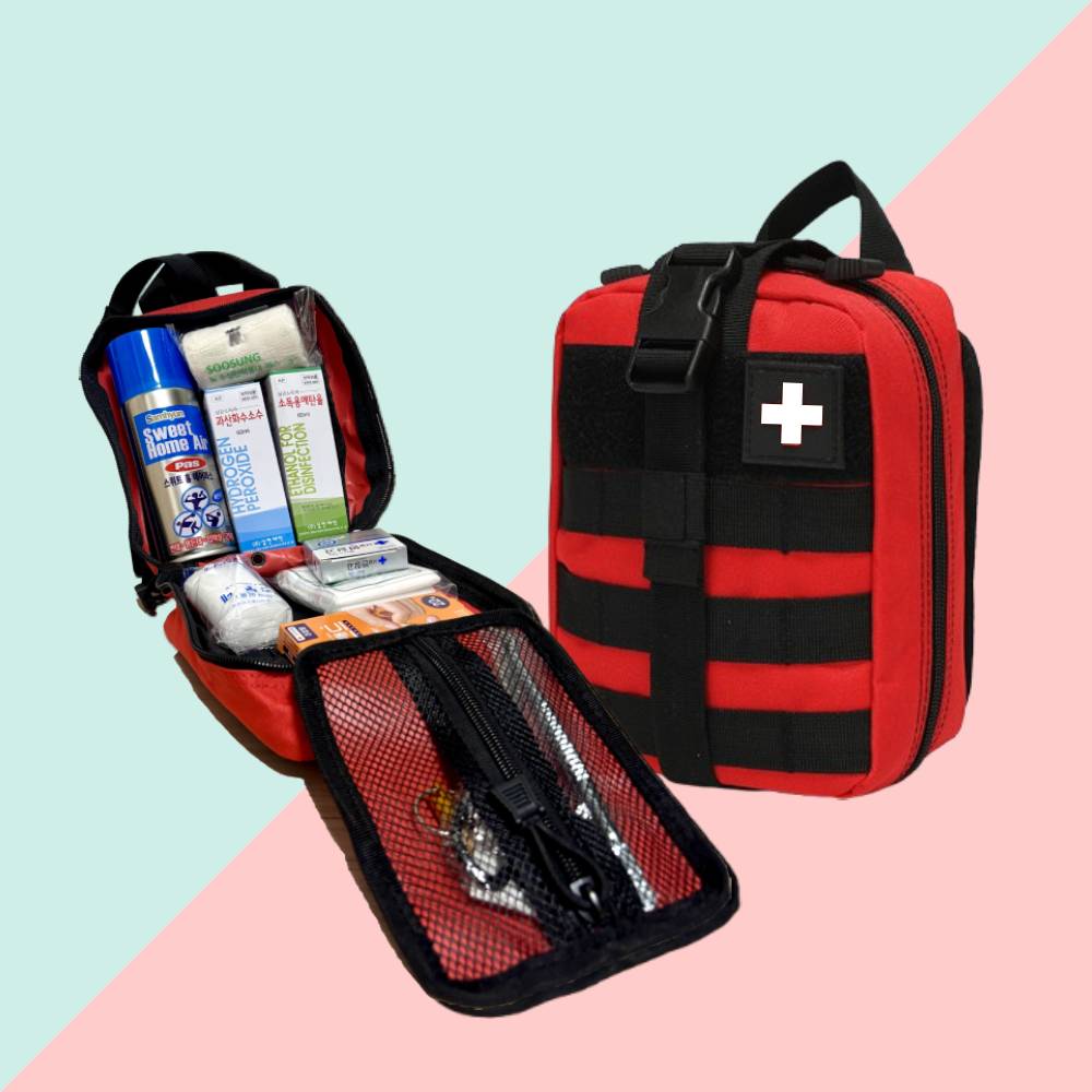 (16종) 가정용 응급처치키트 FIRSTAIDKIT 구급가방 휴대용 구급함 구급상자 세트 - 상품 이미지