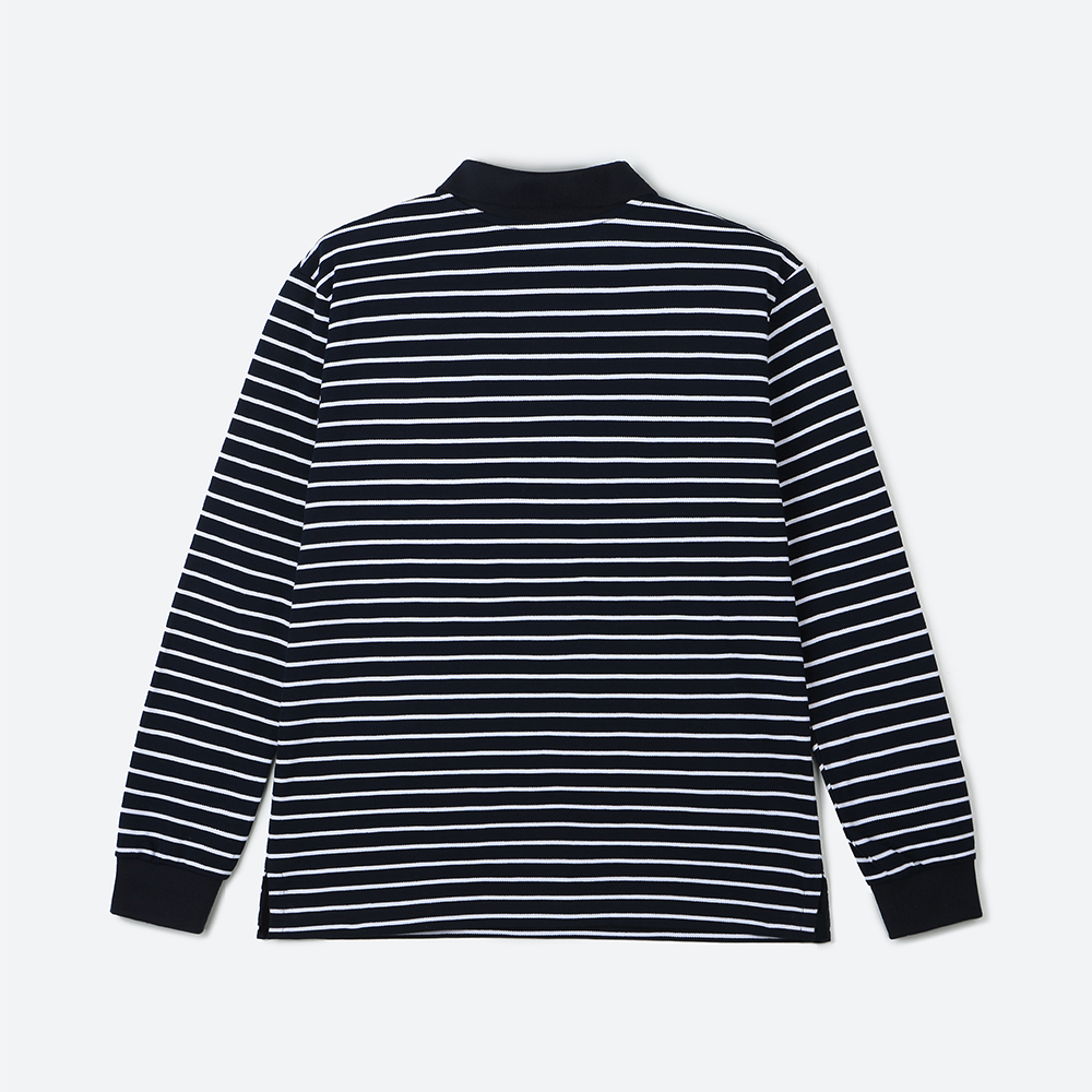 01 M.C UNISEX, Stripe PK Shirt / Navy - 상세 이미지 3