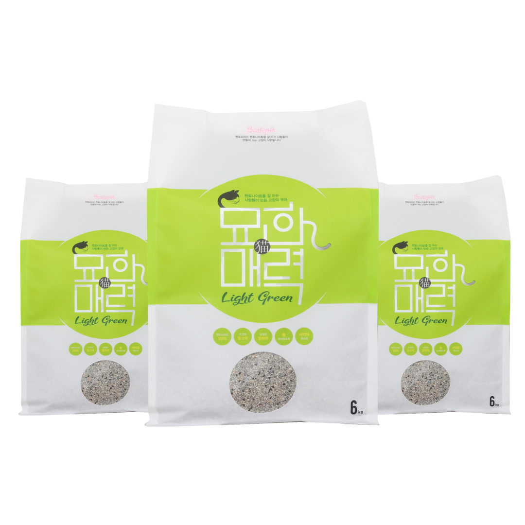 묘한매력 먼지 없는 전문가블렌딩 벤토나이트 고양이모래 18kg 이미지 1