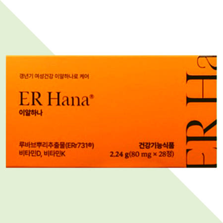 이알하나 ERr731 루바브뿌리추출물 라폰티신 갱년기 여성에 도움