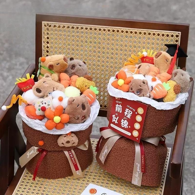카피바라 인형꽃다발 입학식 생일 선물 발표회 기념일 학예회 이벤트 졸업식 - 상품 이미지