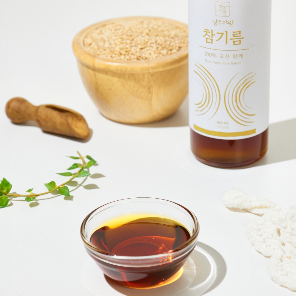 상주아람 국산 저온압착 진한 참기름 300ml 이미지 8