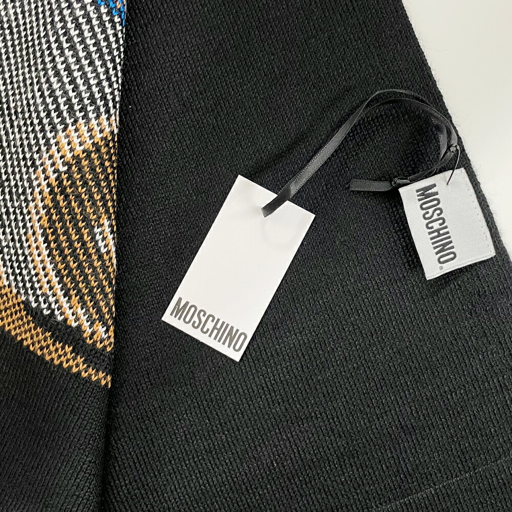 모스키노 MOSCHINO 테디베어 머플러 30635 M212 1016 블랙 - 상세 이미지 4