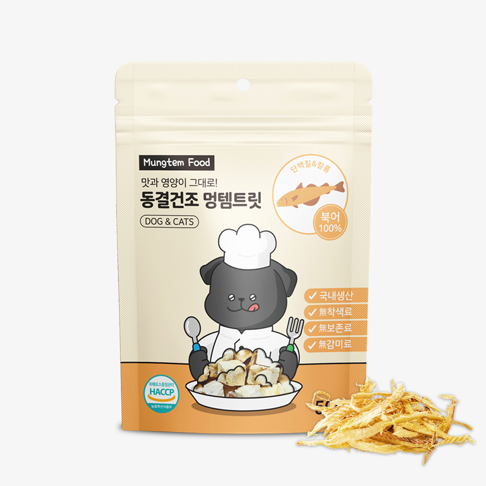 강아지 동결건조 간식 멍템트릿 북어, 50g, 1개 - 메인 이미지