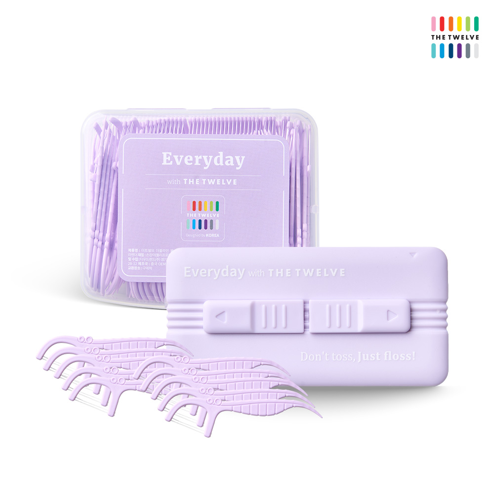 더트웰브 더블라인 일회용 불소 치실 리필 200개입 휴대용 치실 케이스 10개입 제품 이미지