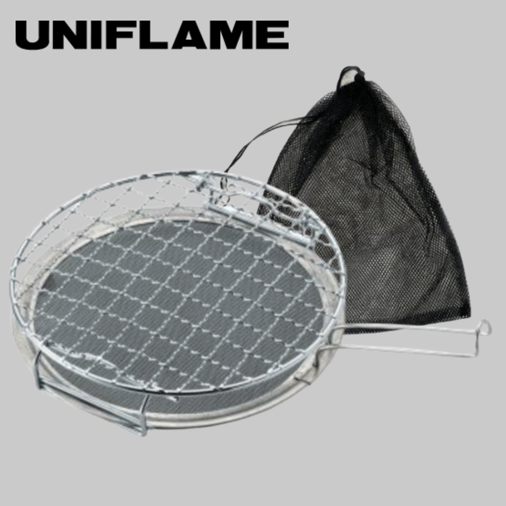 유니프레임 미니로스터 메쉬파우치 포함 백패킹 미니화로 석쇠 꼬치 원버너 그릴 토스터기