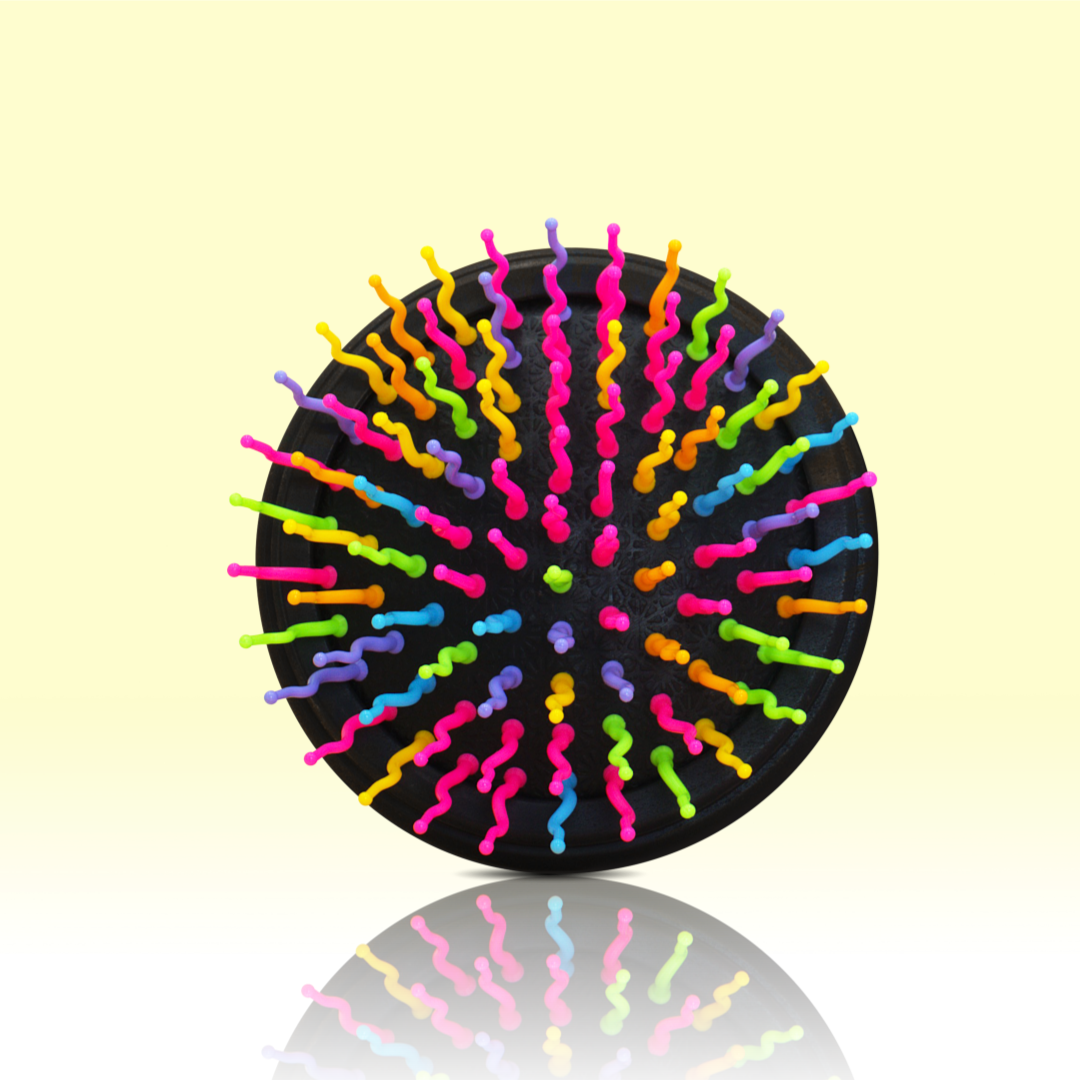 [아이캔디] 레인보우 볼륨 헤어 패들브러쉬+컴팩트 브러쉬 2종 세트