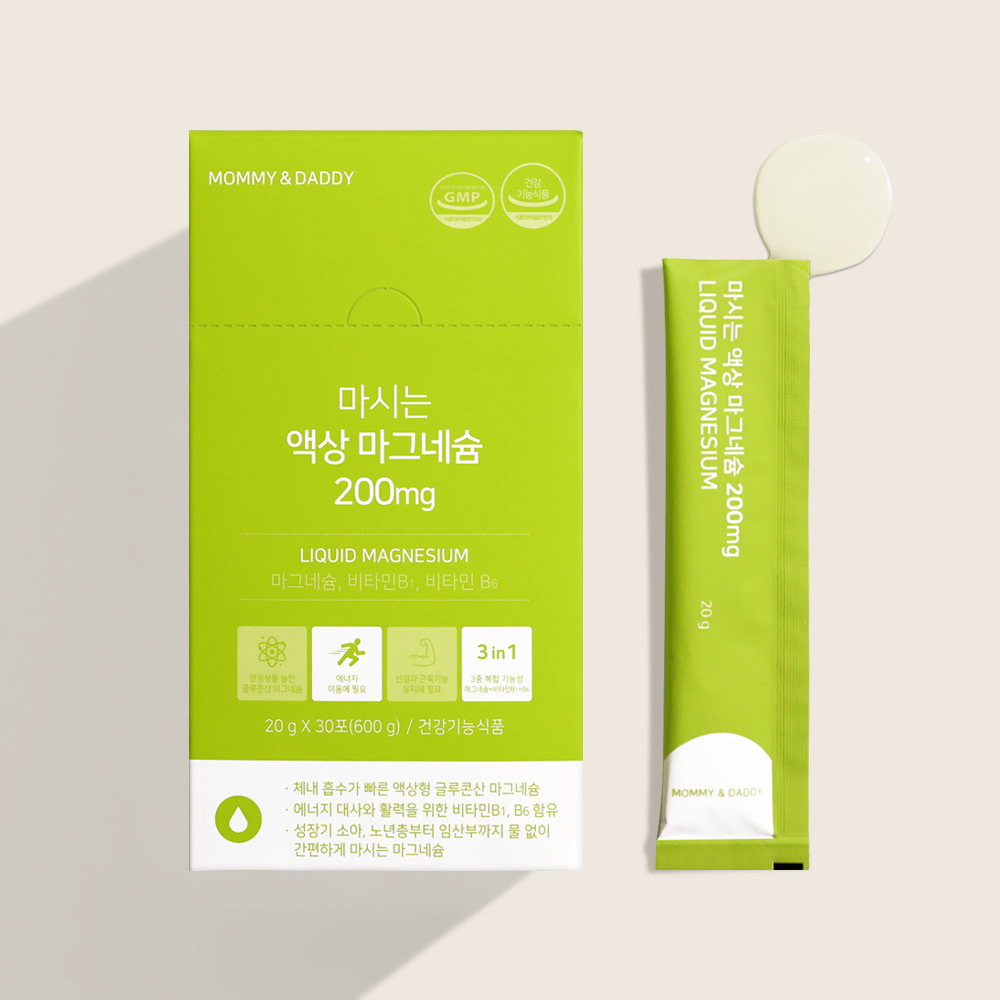액상마그네슘 글루콘산 마그네슘 영양제 200mg 30포, 1개