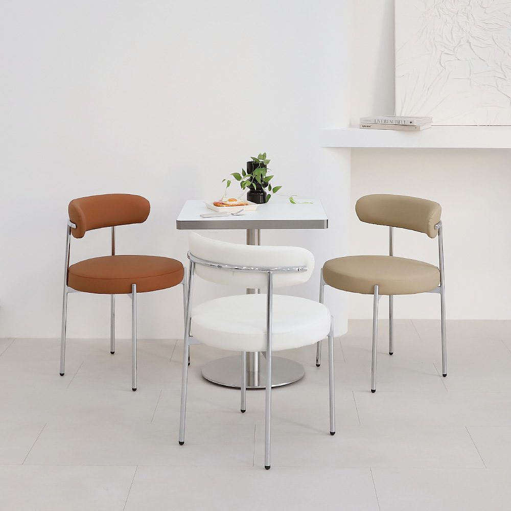 스위터 실버 식탁의자 인테리어 편한 카페의자 모던 디자인 미드센츄리