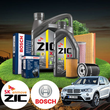 에스모터스 F25 X3 (11~17) 20d (N47) 디젤 지크 X7 5W30 LS 엔진오일필터세트 5L iter