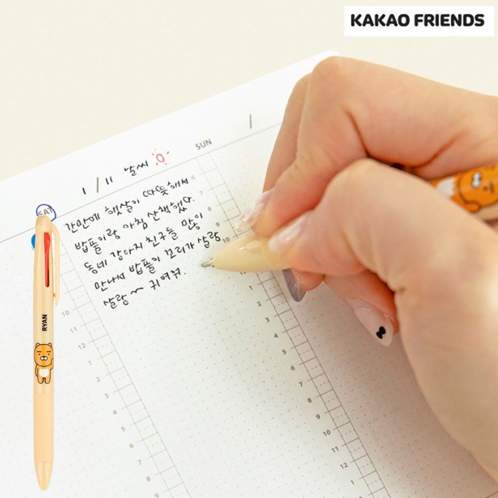 라이언 볼펜 3색 0.7mm 카카오 굿즈 단체 학생 행사 선물 이미지 7