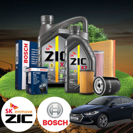 에스모터스 아반떼AD(15~17) D 디젤 지크 X7 5W30 LS 엔진오일필터세트 5Liter