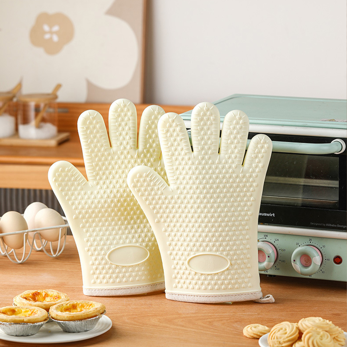 아카시아홈 실리콘 오븐장갑 내열 주방장갑 2개세트