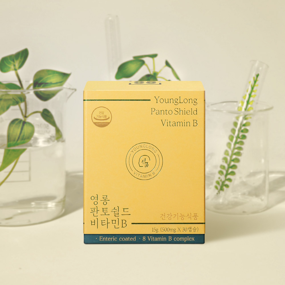영롱 판토쉴드 비타민B 판토텐산 [장용성 코팅 캡슐] 비타민비 영양제 B3 B6 B12 제품 이미지