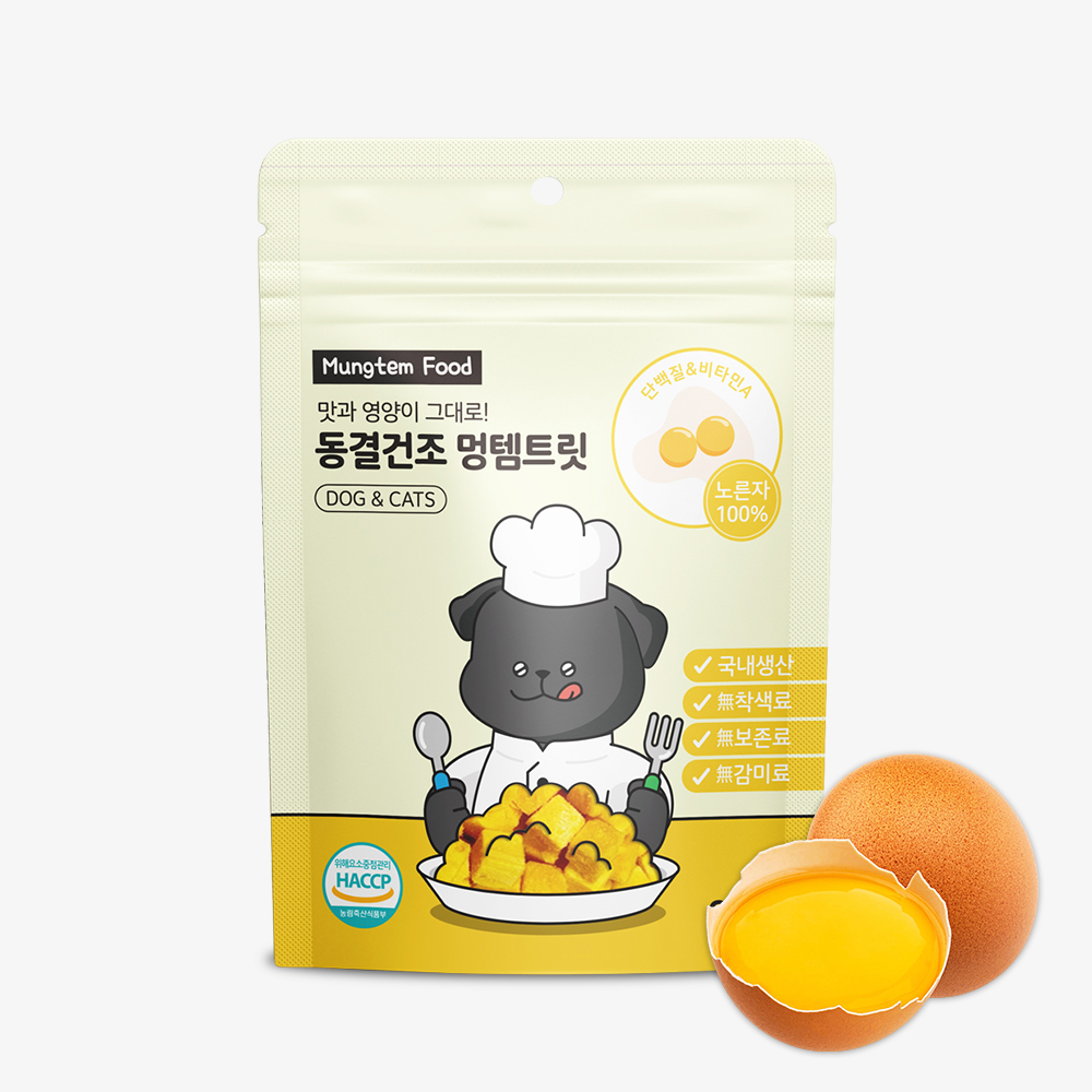 강아지 동결건조 간식 멍템트릿 노른자, 85g, 1개 - 메인 이미지
