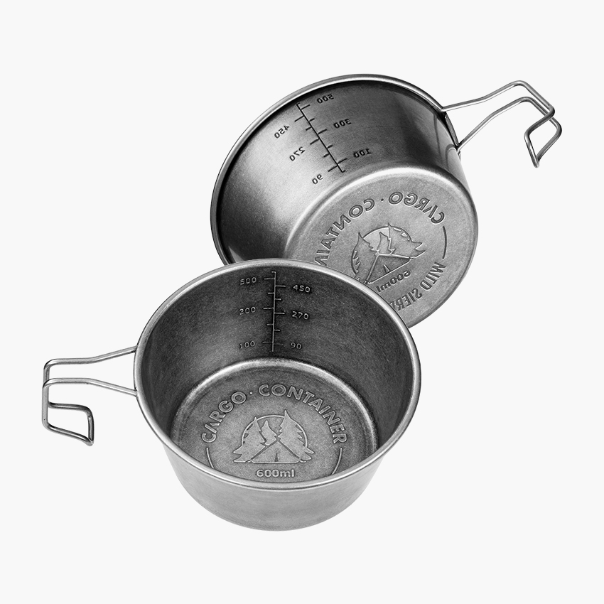 카고컨테이너 와일드 시에라 컵 빈티지 캠핑컵 600ml, 와일드그레인