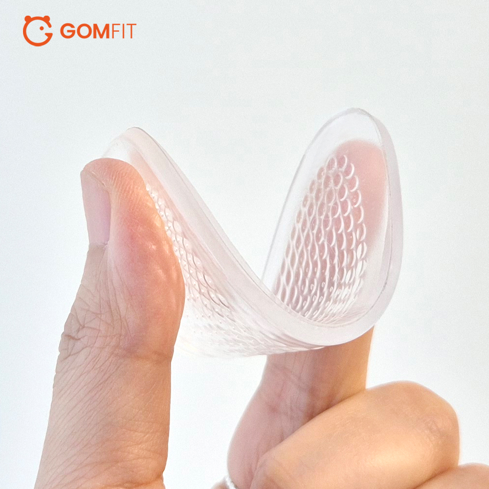 곰피트 2+2 하이힐 발보호 앞꿈치 뒤꿈치 미끄럼 방지 충격흡수 쿠션 패드 실리콘 구두 - 상세 이미지 2