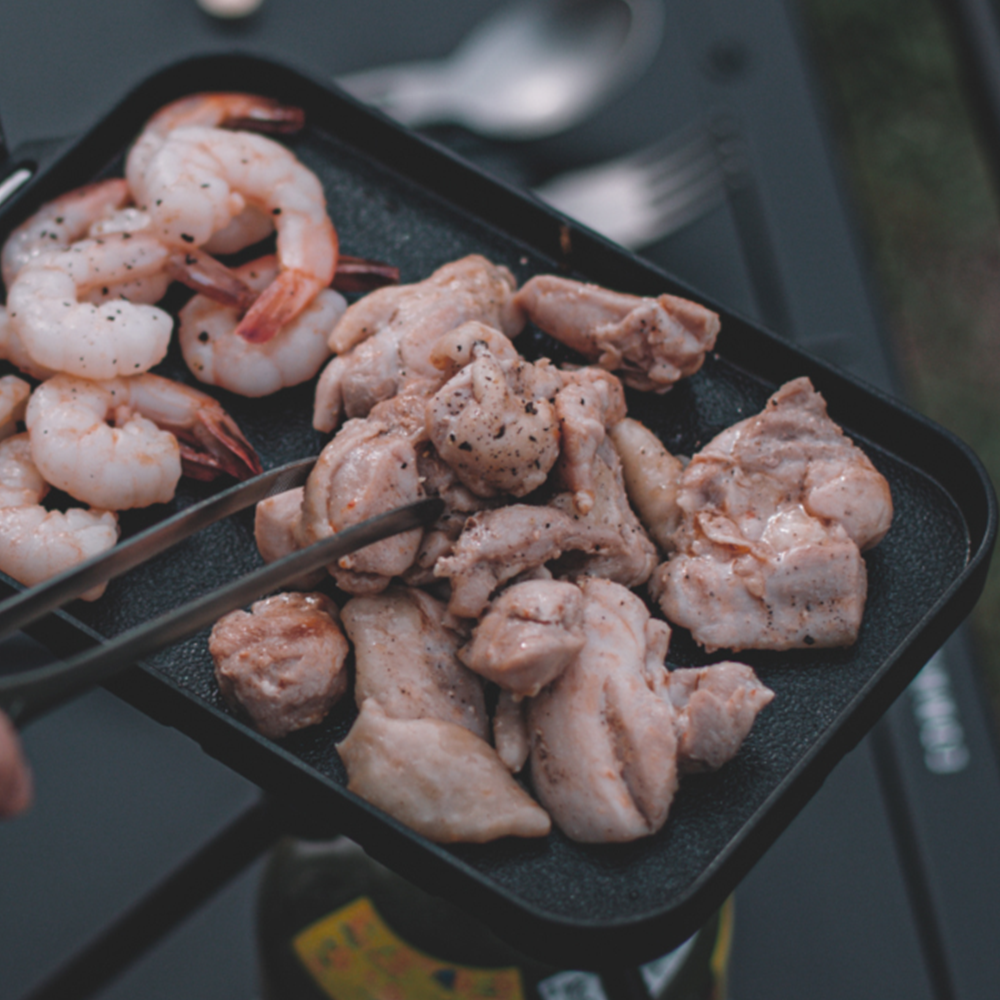 키녹스 멀티핏 코팅팬 손잡이 케이스 포함 경량 접이식 백패킹 캠핑 후라이팬