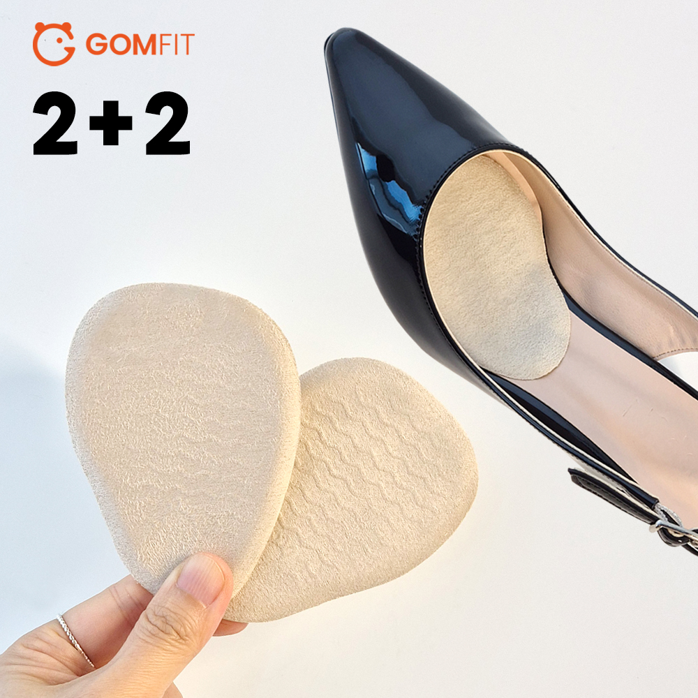 곰피트 2+2 하이힐 발보호 앞꿈치 뒤꿈치 미끄럼 방지 충격흡수 쿠션 패드 실리콘 구두 - 상품 이미지