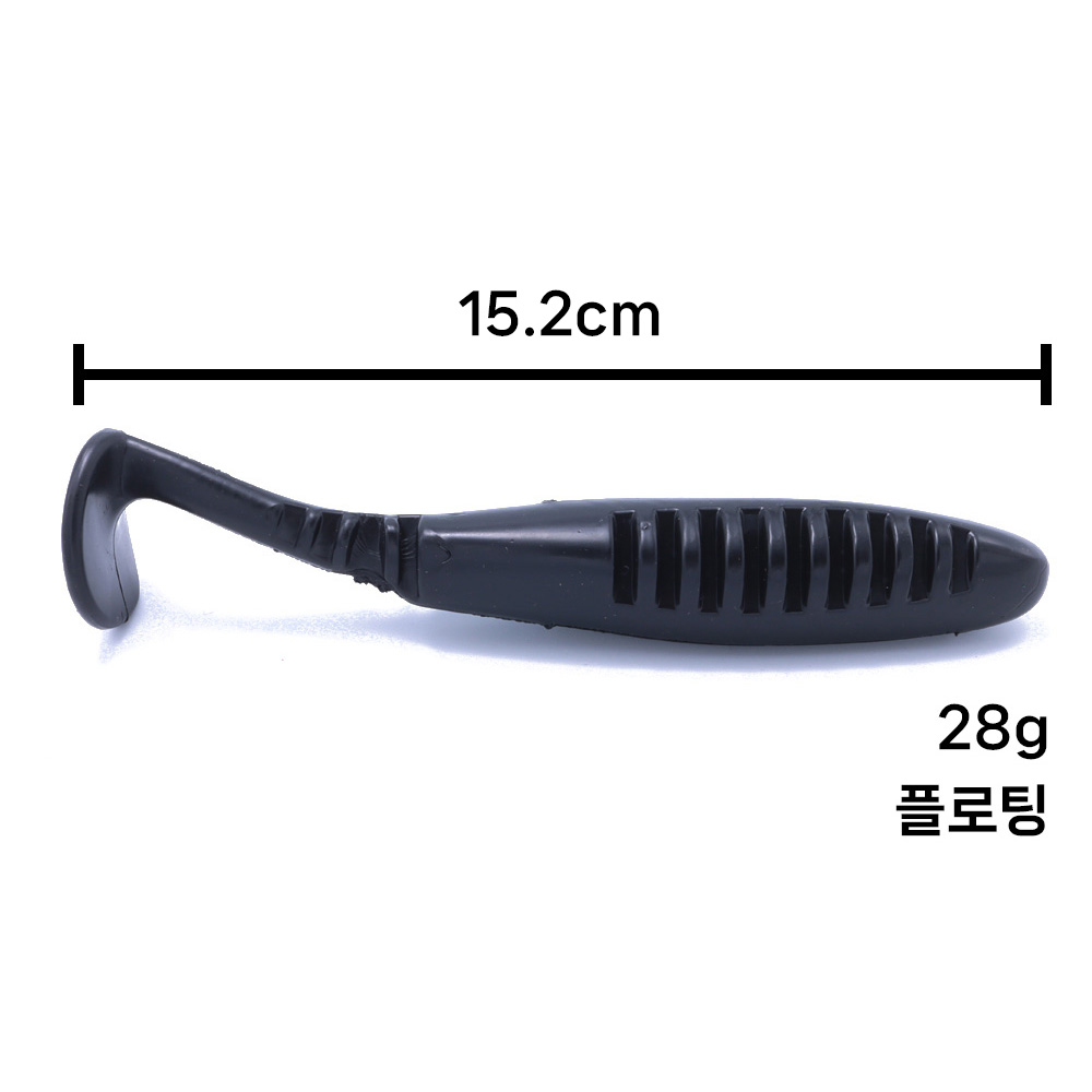 캣츠크로우 크라캣쉐드 가물치 플로팅웜 노싱커 빅베이트 고비중 007 블랙 레드, 15.2cm - 상세 이미지 2