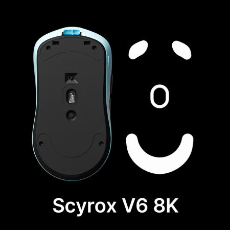 프리플로우 싸이록스 Scyrox V6 8K 유무선 초경량화 36g 게이밍마우스 전용피트 1set
