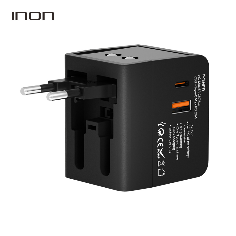아이논 INON PD20W USB 2포트 해외여행용 어댑터 (1USB+1Type-C) IN-TA210C - 상세 이미지 2