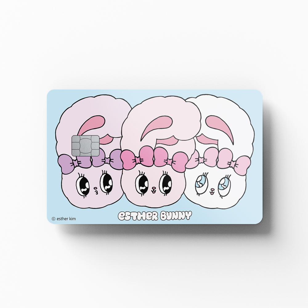에스더버니 - 프렌즈 버니 카드커버 스티커 신용 체크 교통 기후동행카드 꾸미기 : 고스티 Gosty