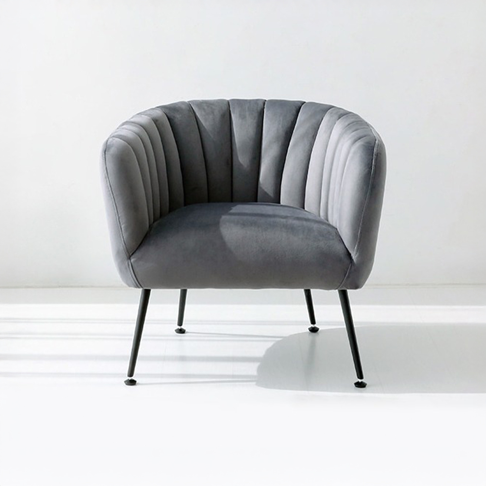 VARKA 1인 벨벳소파 3285 그레이 9938.0831