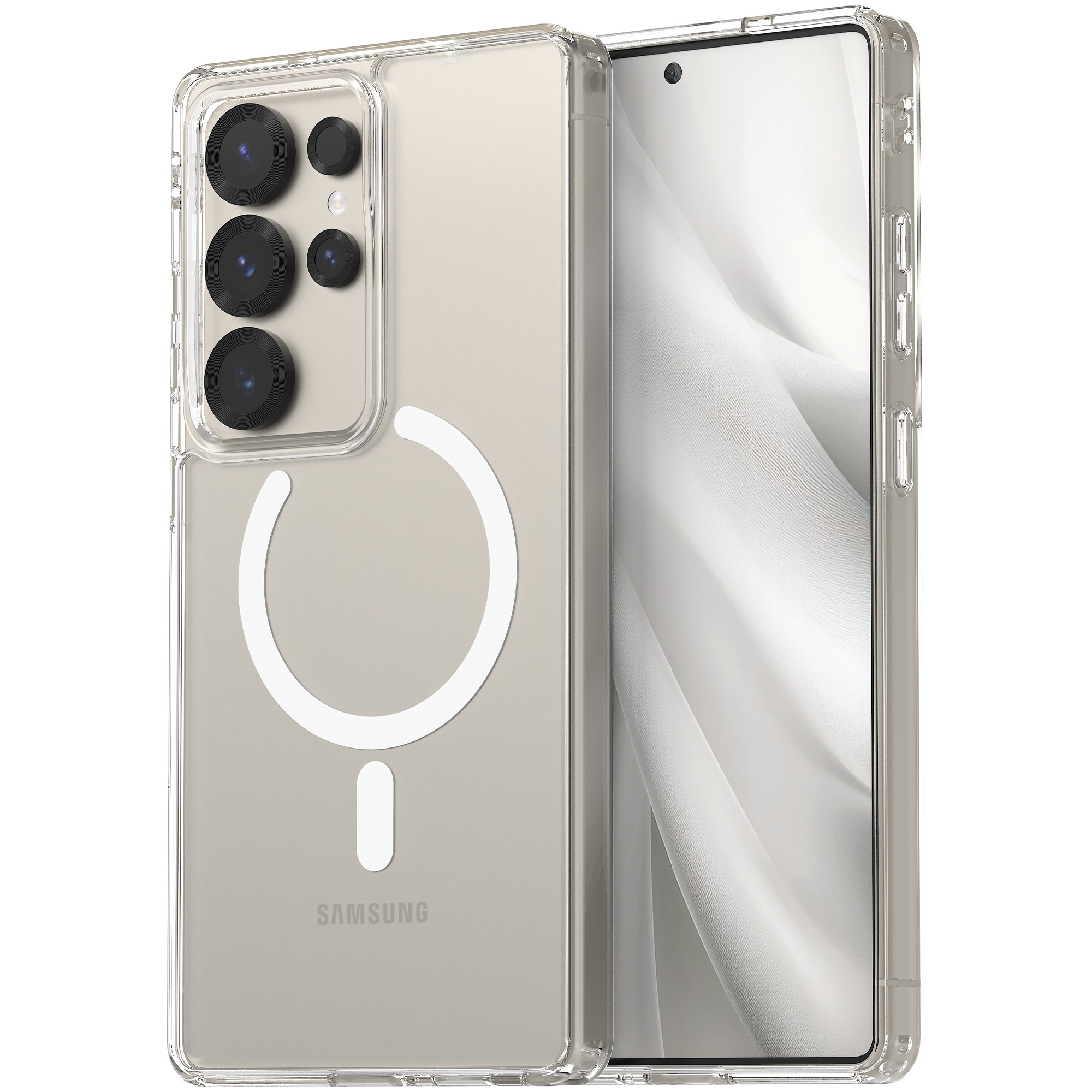 퓨어쉴드 2배자력 맥세이프 방탄 범퍼 케이스 투명, 갤럭시S25 울트라