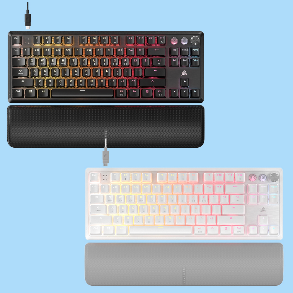 커세어 K70 TKL MGX 타이핑고래 커스텀 풀 윤활 래피드트리거 게이밍 기계식 키보드 자석축 - 메인 이미지