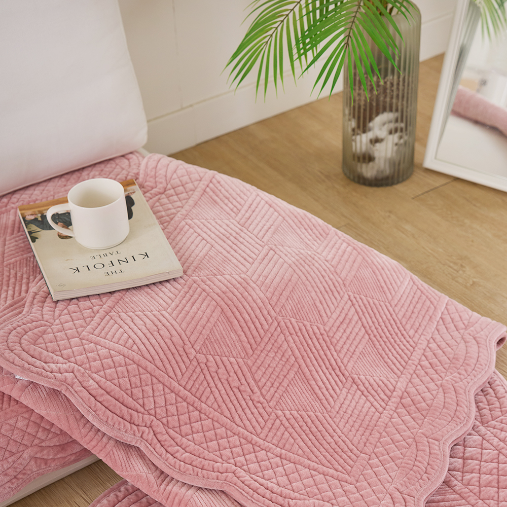 탄탄한 누빔 극세사 소파패드 목화솜 3인용 70x180